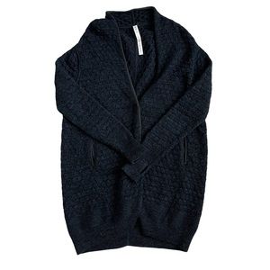 Lululemon Cardi All Day Oversized Cardigan Chunky Knit $178 in store Grey Wool